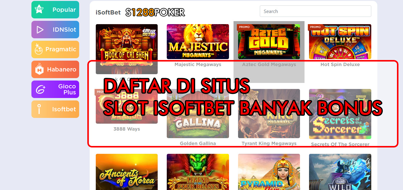 Daftar di Situs Slot Isoftbet Banyak Bonus