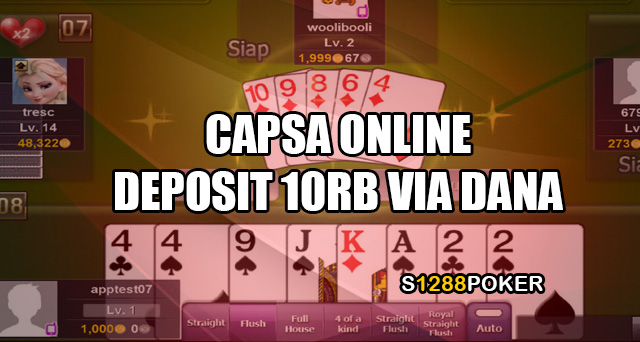 Capsa online deposit 10rb via DANA