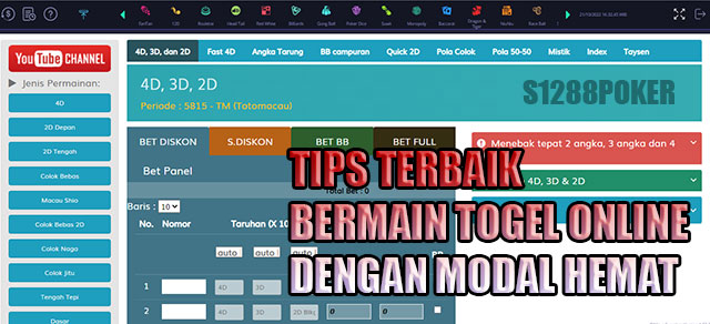 Tips terbaik bermain togel online dengan modal hemat