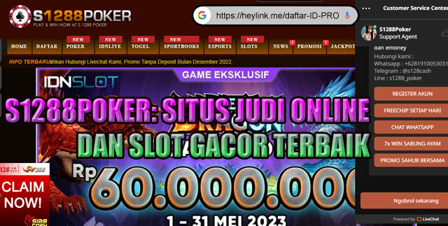 S1288Poker: Situs judi online dan slot gacor terbaik